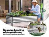 Green Fingers Mobile Raised Garden Bed with Wheels Storage Shelf 81cm Height for Vegetables Herb GARDEN-AG-PLAT-SL