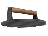 Cast Iron Grill Press Round Heavy Duty 3 Lbs Prevent Scalding Burger Press with Handle for Kitchen V1294-YM0523-3118220068911