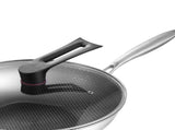 Stainless Steel Wok Pan Double Sided Honeycomb 3 Layer Prevent Sticking Easy Cleaning Wok for V1294-YM0717-3118220189618