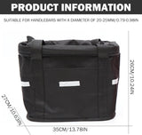 Bike Basket, 10kg Storng Bearing Foldable Bike Front Basket, Removable Dog Carrier for Handlebar, V1259-DP01-A-3016