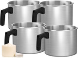 Ziliny 4 Pcs Candle Making Pouring Pot Wax Pouring Pitcher with Dripless Spout and Heat Resisting V1259-DP01-F-130