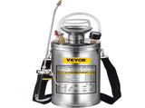 1.5Gal Stainless Steel Sprayer, Set 16" Wand& Handle& 3.3FT Reinforced Hose, Hand Pump Sprayer V952-PWQBXG6L000000001V0