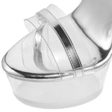 Transparent High Heel Sandals for Women, 1 Pair Non-Skid Outsole Dress Shoes for Weddings and V1369-AZ3-W-16810