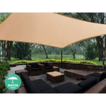 Instahut Waterproof Shade Sail 3x4m Rectangle Sand 95% Shade Cloth SAIL-WP-3X4-A-SAND