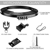 Meter Black Bendable Ceiling Track for Curtains, Flexible Ceiling Curtain Track V1237-ZY-203-5361