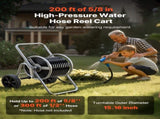 Water Hose Reel Cart, 6096/9144 cm High-Pressure Garden Hose Cart, Hoses Reel Carts with Two Wheels, V952-SGJPC2JLTG20Y0269001V0