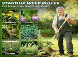 Weed Puller Tool, Stand Up Heavy Duty Weed Remover Tool with Long Handle 4-Claw Steel Head Weeder V1107-119-57810