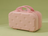 Pink 14-inch Mini Handheld Luggage Case - Stylish Makeup and Storage Box with ABS Shell V888-ELOSUNG15988