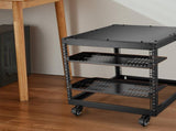 2PCS 1U Server Shelf, 254mm Depth, 22.68kg Max Load Capacity Vented Cantilever or Wall Mount V952-FWQJJGB1U10YF1LZFV0