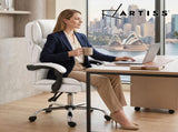 Artiss Executive Office Chair Leather Recliner White OCHAIR-G-1051-WH
