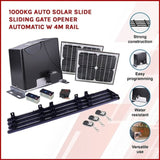 1000KG Auto Solar Slide Sliding Gate Opener Automatic w 4m Rail V63-823131