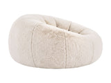 Artiss Bean Bag Chair Cover Soft Faux Fur Beanbag Cover Large Round Stuffed Animal BD-COVER-ROUND-BE