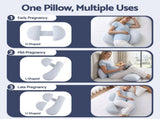 Giselle Bedding Cooling Pregnancy Pillow Adjustable Maternity Pillow for Sleeping, Body Pillows for PILLOW-MAT-COOL-AD-BL