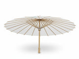 6x PARASOL UMBRELLA Chinese Japanese Bamboo Flower Pattern 80cm Large BULK - White V563-6XBR-PARUMB-WHT