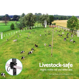 Giantz Electric Fence Tape Polytape 400M Electric Fence Wire Red White FIK-TAPE-400M-13S