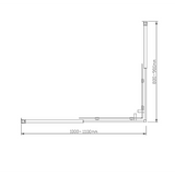 Adjustable 1100x900mm Double Sliding Door Glass Shower Screen in Chrome V63-843691