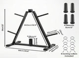 Centra Weight Plate Storage Rack Barbell Holder Stand 250KG Home Gym Fitness SP1094-BK-AU