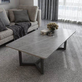 120x60cm Matte Grey Minimalist Slate Coffee Table Marble Tea Table Living Room Rectangle Cocktail V255-MATTEGTABLE-COFFEE