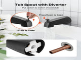Tub and Shower Faucet Set, Complete with 130 mm Rainfall Shower Head and Bathtub Spout, 5-Setting V952-YGHLLTZHHWHWFHFKJ001V0