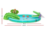 Bestway Kids Inflatable Splash Play Pool with Slide Ball Crocodile Fishing Net BW-POOL-PLAY-53166