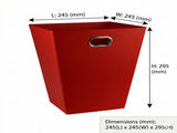 6x 12L EAZI FOLD Foldable Office Waste Rubbish Bin Collapsible Space Saving in Red V563-ITPLA-I537-RED-6PCS