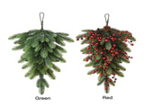 Green Red Fruit Decoration Christmas Decoration Hanging Upside Down Greenery Wall Hanging Decoration V1294-YM0523-211007XU05-2