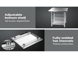 Cefito 760x760mm Stainless Steel Kitchen Bench 430 SSKB-430S-76-30