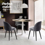 Artiss Dining Chairs Set of 4 Velvet Solid Curved Dark Grey MO-DIN-02-VEL-BKX4