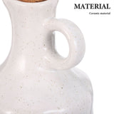 Ceramic Olive Oil Bottle Dispenser White for Kitchen Storage with Seal Freshness and Easy Pouring V1370-AZ4-15442