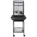 YES4PETS Large Bird Budgie Cage Parrot Aviary Carrier With Stand & Wheel V278-B023