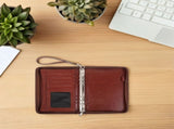 Brown Zippered Portfolio Binder Organizer for Note Taking and Document Storage, 1 Pack, Back to V1366-AZ2-W-19627