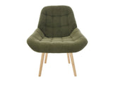 Nordic Tufted Wingback Accent Chair Olive Green Fabric V1127-AU-AM07-0LV