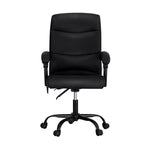 Artiss 2 Point Massage Office Chair PU Leather Black MOC-C-FZ22-2P-BK