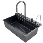 2024 80x45cm Blue Whale Integrated Waterfall Kitchen Sink Honeycomb Technology Large Digitial V255-BW-7546