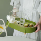 Tea Tray Simple Double Layer Pure Color Uniform Draining Holes Detachable Design Plastic Tea Tray V1294-YM0716-3118220141411