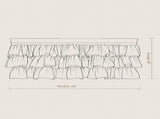 Farmhouse Ruffled Valance Curtain, Rod Pocket Three-Tier Window Treatment for Kitchen, Bathroom and V1189-LC-AMZ-00235