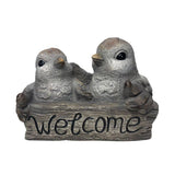 Welcome W 2 Birds Planter W Hole & Plug 30x25cm V637-49452WEL