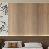 2 Pack Peel and Stick Oak Wood Slat Feature Panels 300x40cm Each DIY TV Headboard PVC Decor V1188-ZXY-131-790