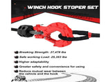 Winch Hook 3/8" - Clevis Slip Hook with Safety Latch & Winch Cable Hook Stopper, Grade 70 Forged V1192-AZ-W-3413