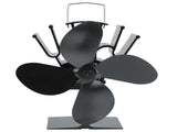 Heat Powered 4 Blade Fireplace Stove Fan Wood Log Burner Fan for Home Heat Circulation V1294-YM0901-3114200073911