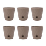 6pcs Plastic Flower Poting Plant Container Lightweight Plastic Planter for Home Balcony V1294-YM0901-3111240201713
