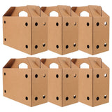 6Pcs Bird Shipping Cardboard Box with Handle Lightweight Breathable Pet Transport Carrier V1366-AZ2-W-14314