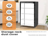 Wire Shelving Unit Cover, Waterproof Dustproof 210D Zipper Rack Cover, Black 36 x 18 x 72 In V1188-MS-721-019