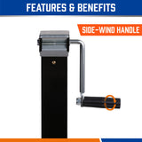 4x Trailer Caravan Canopy Jack Leg Stand Heavy Duty 3175KG 7000lbs Side Handle V465-86092 X4