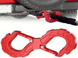 red heavy-duty S-shaped trailer tow hook, G80 steel, 14968.55 kg load capacity, off-road rescue, V1102-796-62674-ORG-S