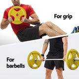 Everfit Barbells 46KG 120CM Dumbbell Barbell Plate Weight Lifting Home Gym Yellow FIT-K-DB-SET-46KG