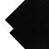 2 Pcs Bar Service Mat Black Waterproof Heat Insulating PVC Bar Countertop Spill Mat 45x30x1cm V1294-YM0512-3118220290311