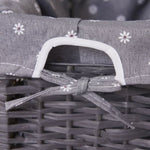 Grey Bedside Table with Wicker Basket V264-TAB-713C-LGR-1PC-1