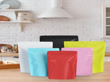 100 Pack Resealable Stand Up Bags,7.9" x 11.8" Smell Proof Pouch Sealable Foil Pouch Bags for V1258-DP02-F-782