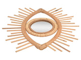 Nordic Makeup Mirror Rattan Woven Eye Shape Wall Hanging Mirror for Home Hotel Bathroom Decoration V1294-YM0523-3115210209611